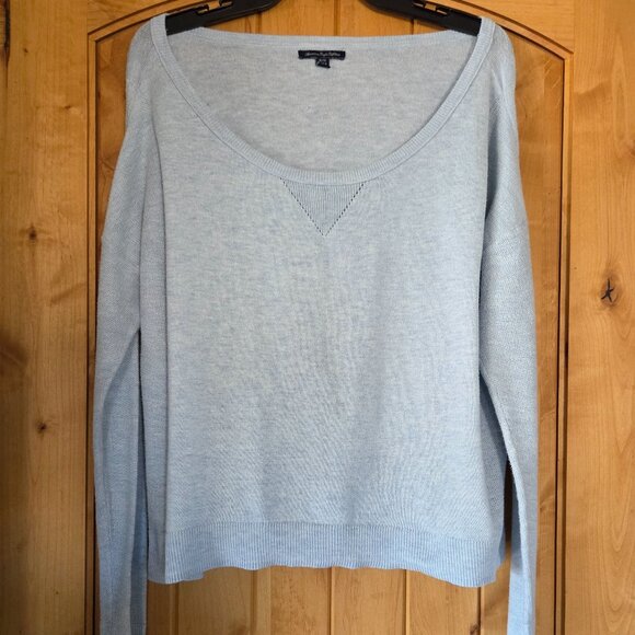 Sz XL American Eagle Wide Scoop Neck Oversized Pullover Sweater - Picture 1 of 5